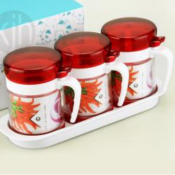 鮮百味玻璃調味罐（三入