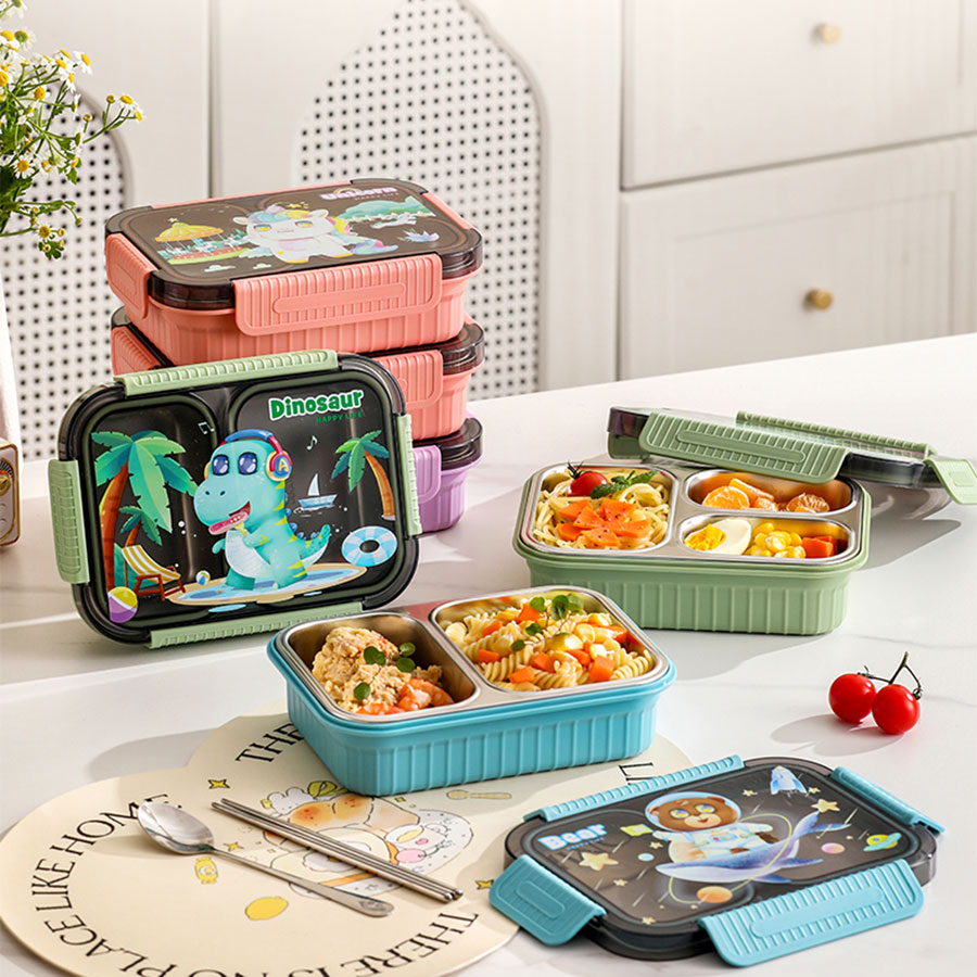 小號(hào)卡通密封不銹鋼餐